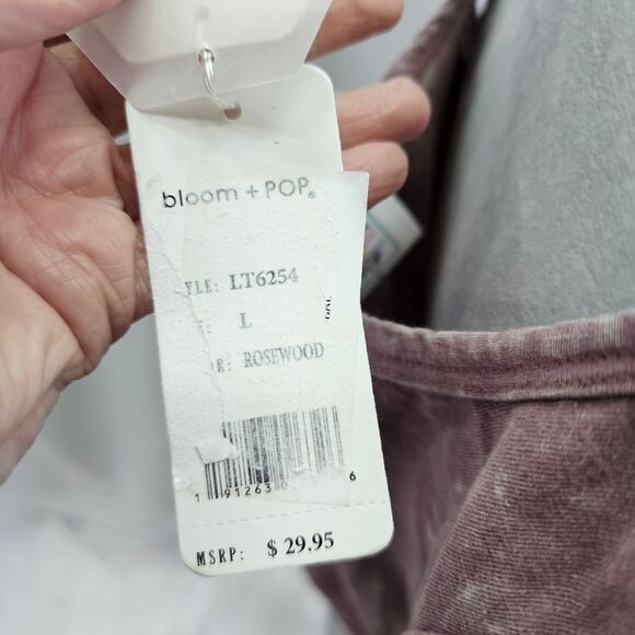 Bloom + Pop Heathered MIAMI Cropped Tank Top Size Large - Picture 6 of 9